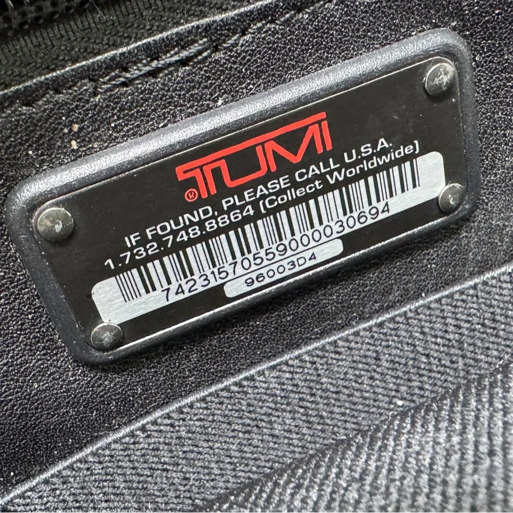 Tumi Leather 2-Wheeler Expandable Leather Laptop Briefcase #96003D4 Black